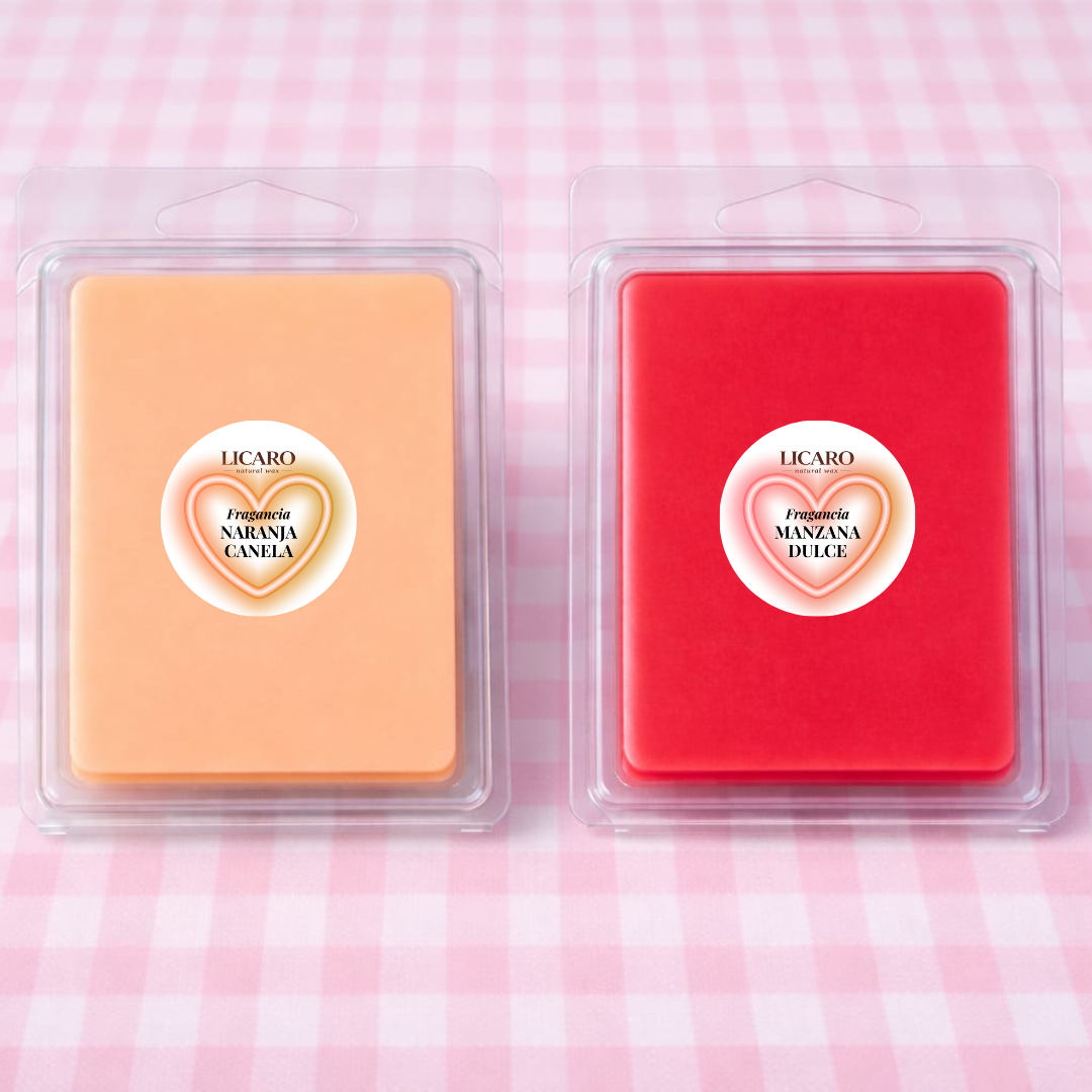 Pack 2 Wax Melts Hogareño – Manzana Dulce y Naranja Canela | LICARO